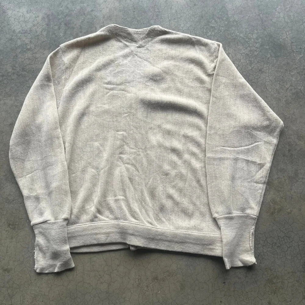 Vintage izod light grey button up cardigan